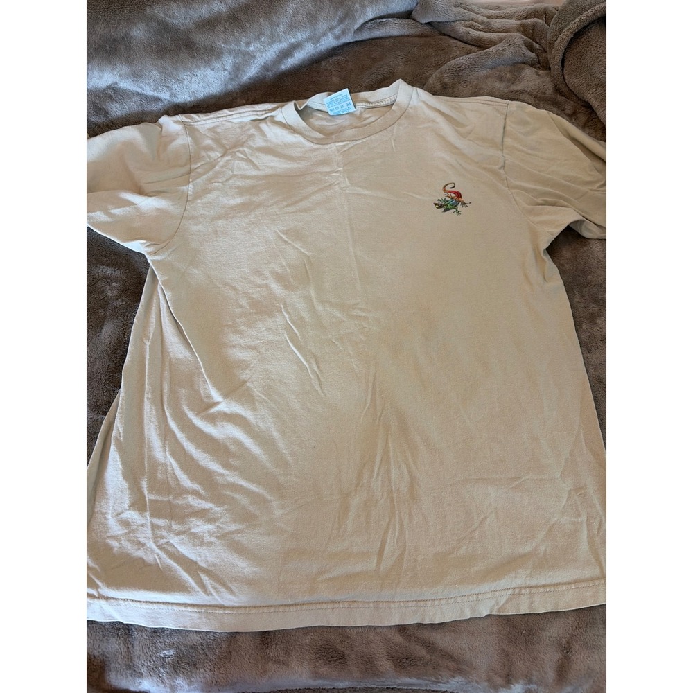 Caribbean Soul Graphic Tee XL Sand Beach Caturday Lizard Cotton Made in USA